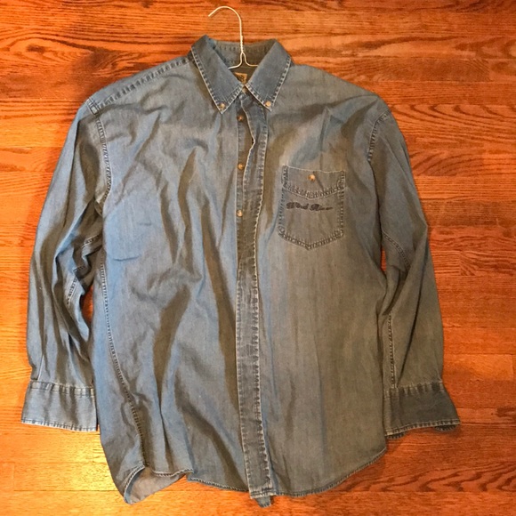 Vintage Wind River Outfitting Denim Button Down - Picture 1 of 3